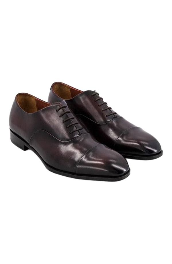 アンソニー ヴィア メンズ シューズ オックスフォード キャップ Anthony Veer Genoa Cap Toe Oxford Chestnut Depth Brown Leather ブラウン