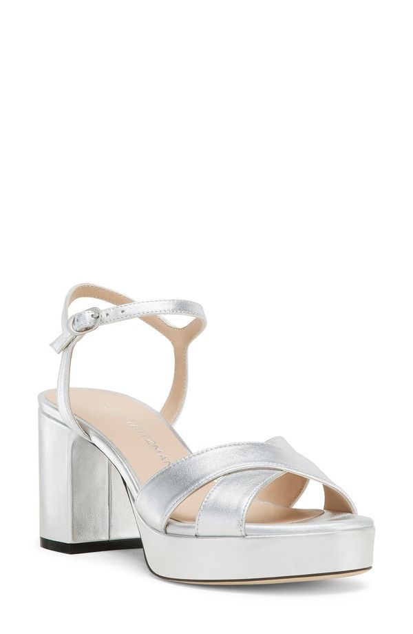 スチュアート ワイツマン レディース シューズ ヒール プラットフォーム サンダル アンクル Stuart Weitzman Daynankle Straplatform Sandal Silver