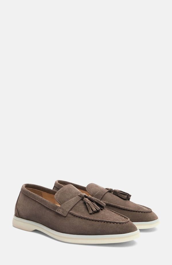 スカロッソ レディース シューズ スリッポン・ローファー SCAROSSO Leandra Loafers Deep Taupe Suede トープ