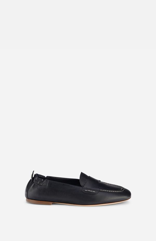 エージーエル レディース シューズ スリッポン・ローファー レザー AGL Mara Pure Leather Moccasin Black Nappa ブラック