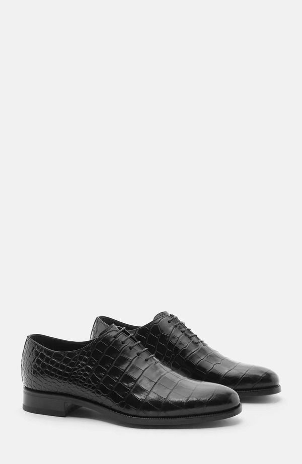 スカロッソ メンズ シューズ オックスフォード SCAROSSO Ignazioxfords Black CrocoPrinted Calf ブラック