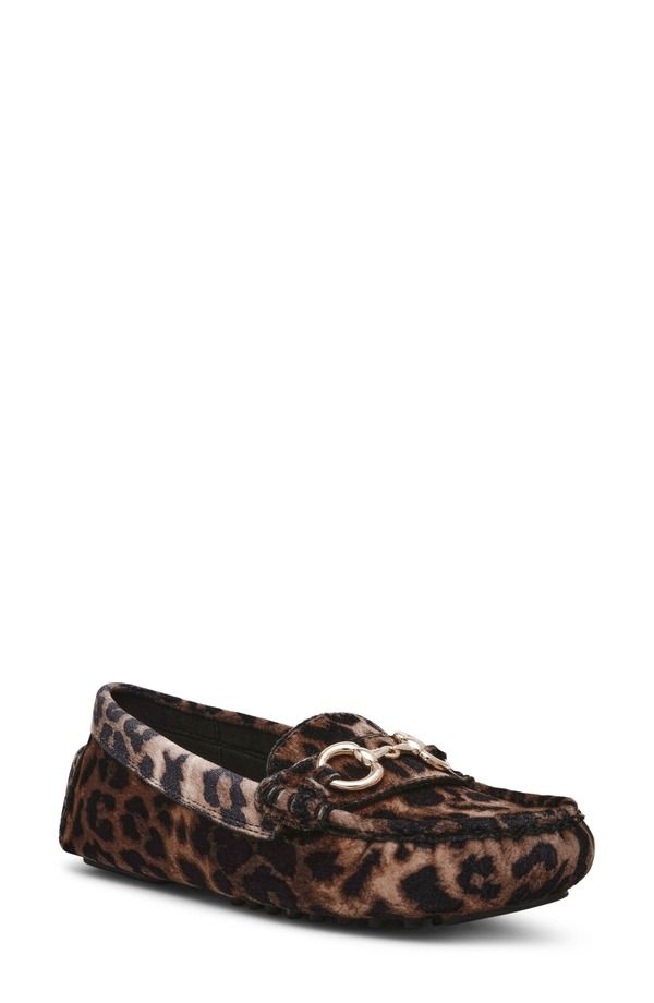 アンクライン レディース シューズ スリッポン・ローファー Anne Klein Chrystie Bit Loafer Leopard Velvet アニマル