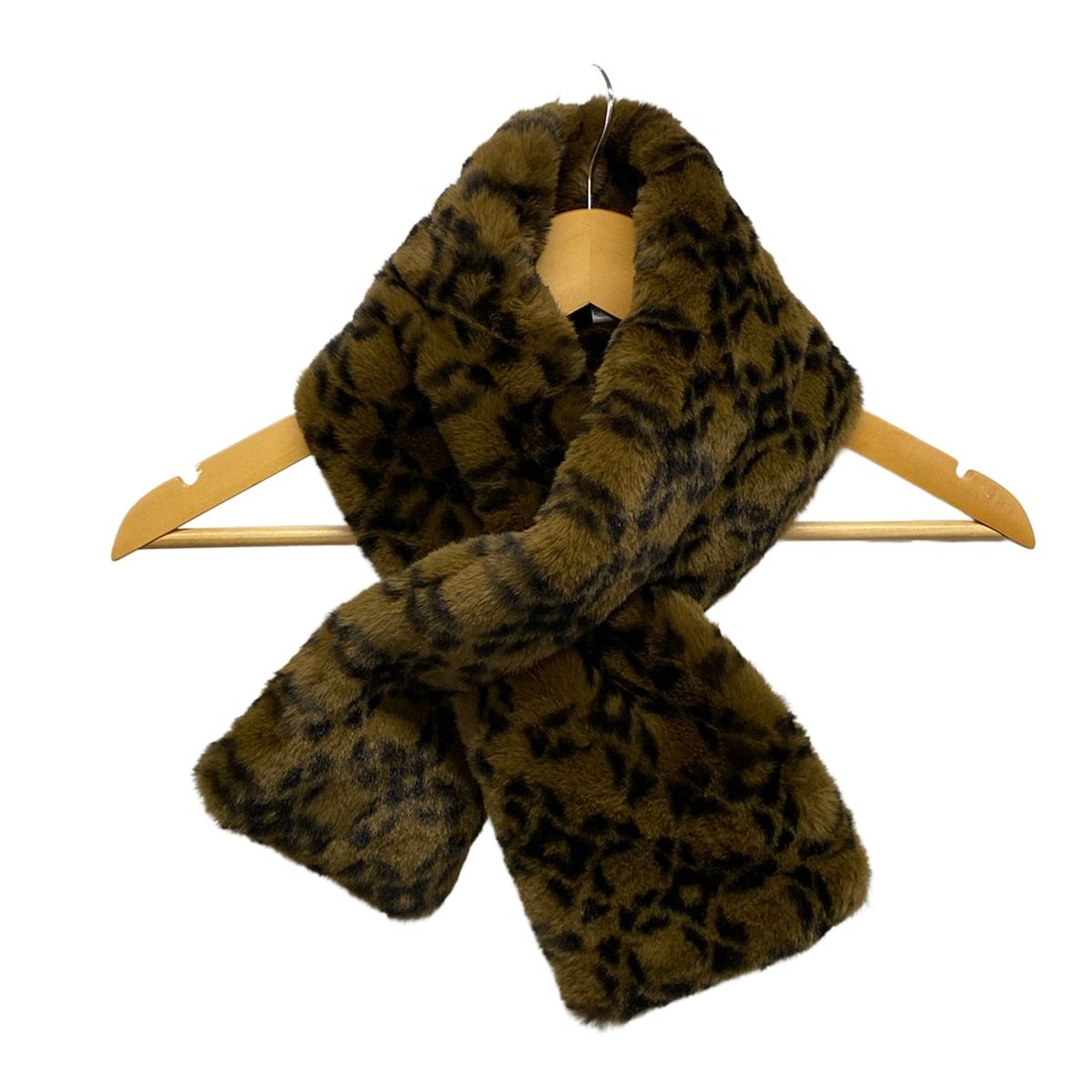MACKINTOSH LONDON(マッキントッシュロンドン) マフラー美品 - ブラウン×黒