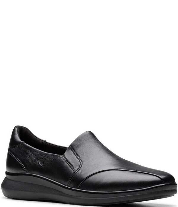 クラークス レディース シューズ スリッポン・ローファー レザー Clarks Artisan Lynell Edge Leather SlipOns Black ブラック
