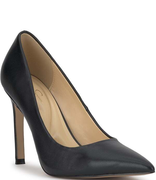 ジェシカシンプソン レディース シューズ ヒール レザー Jessica Simpson Welica Classic Leather Pumps Black ブラック