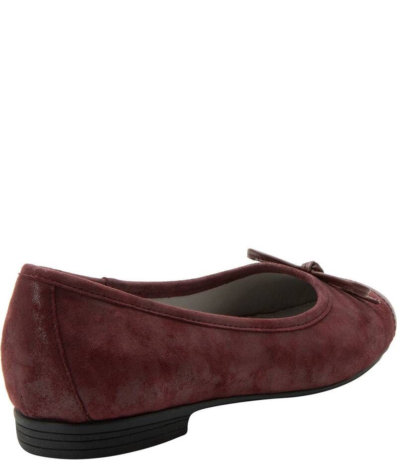 アレグリア レディース シューズ パンプス スエード キャップ Alegria Tayla Suede Bow Detail Cap Toe Ballet Flats Maroon Mist マルーン