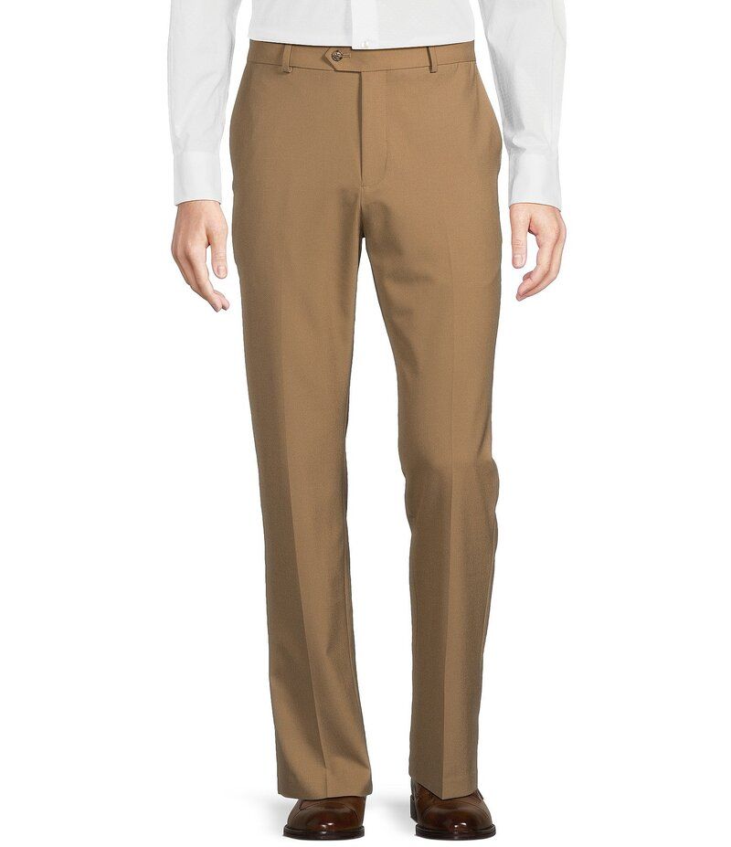 ダニエル クレミュ メンズ ボトムス カジュアルパンツ パンツ Daniel Cremieux Signature Label Stretch Flat Front Dress Pants Khaki