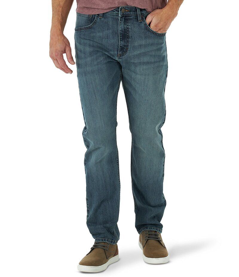 ラングラー メンズ ボトムス デニムパンツ ジーンズ WranglerR Athetic Fit Tapered Leg Flex Jeans Mediterranean
