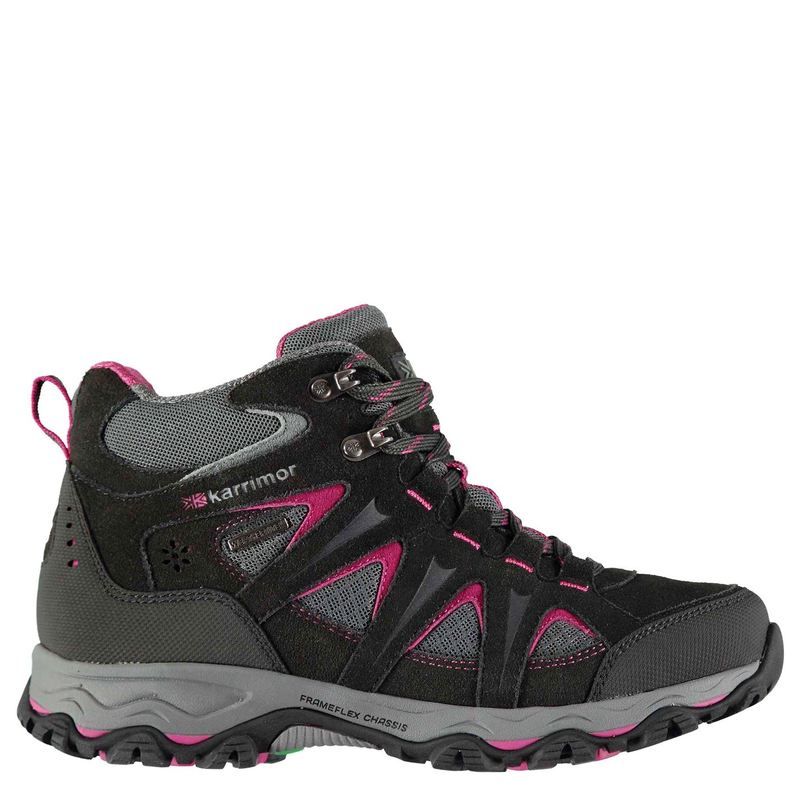 カリマー レディース シューズ ブーツ・レインブーツ Karrimor Mount Mid Ladies Walking Boots BlackPink ブラック