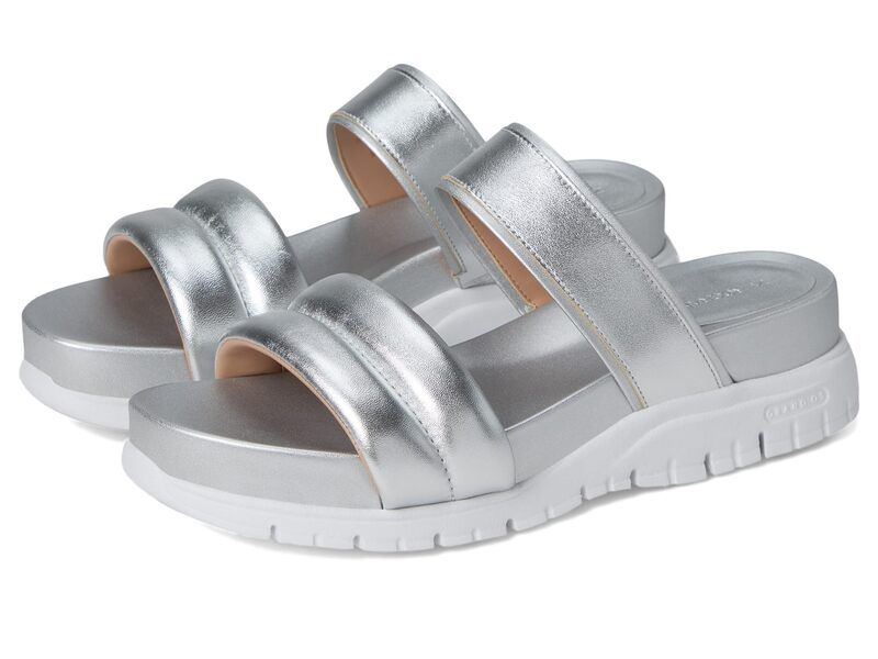 コールハーン レディース シューズ ヒール サンダル Cole Haan Zerogrand Double Band Sandals Silver シルバー