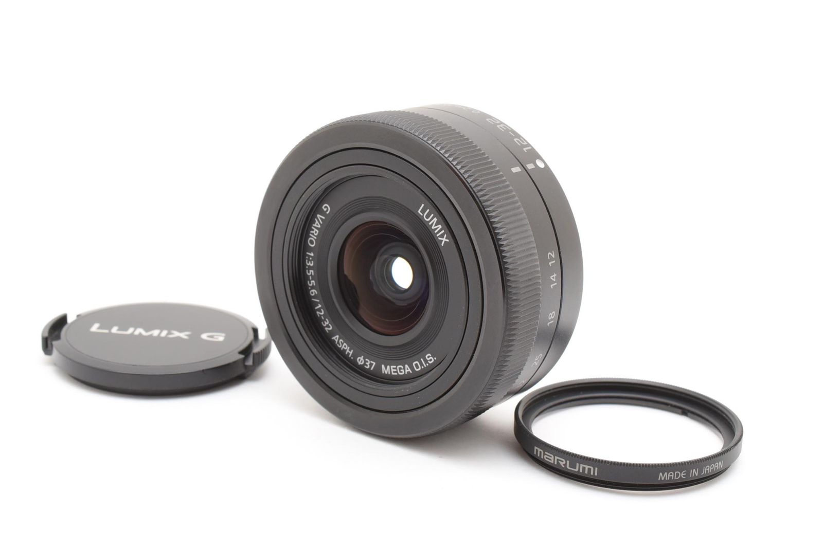 実用光学美品 Panasonic パナソニック LUMIX G VARIO 12-32mm 3.5-5.6 H-FS12032 黒 ブラック AFレンズ #4246-2