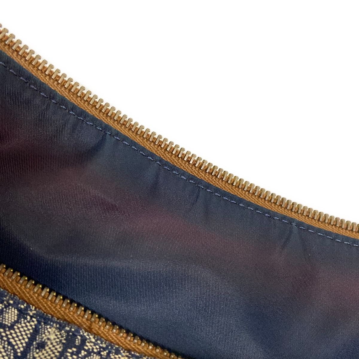 DIOR/ChristianDior(ディオール/クリスチャンディオール) ショルダーバッグ ストリートシック ベージュ×ネイビー×ブラウン レザー