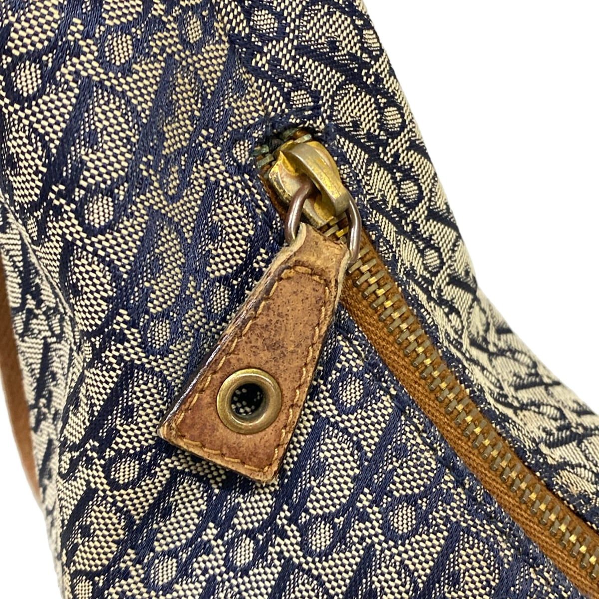 DIOR/ChristianDior(ディオール/クリスチャンディオール) ショルダーバッグ ストリートシック ベージュ×ネイビー×ブラウン レザー