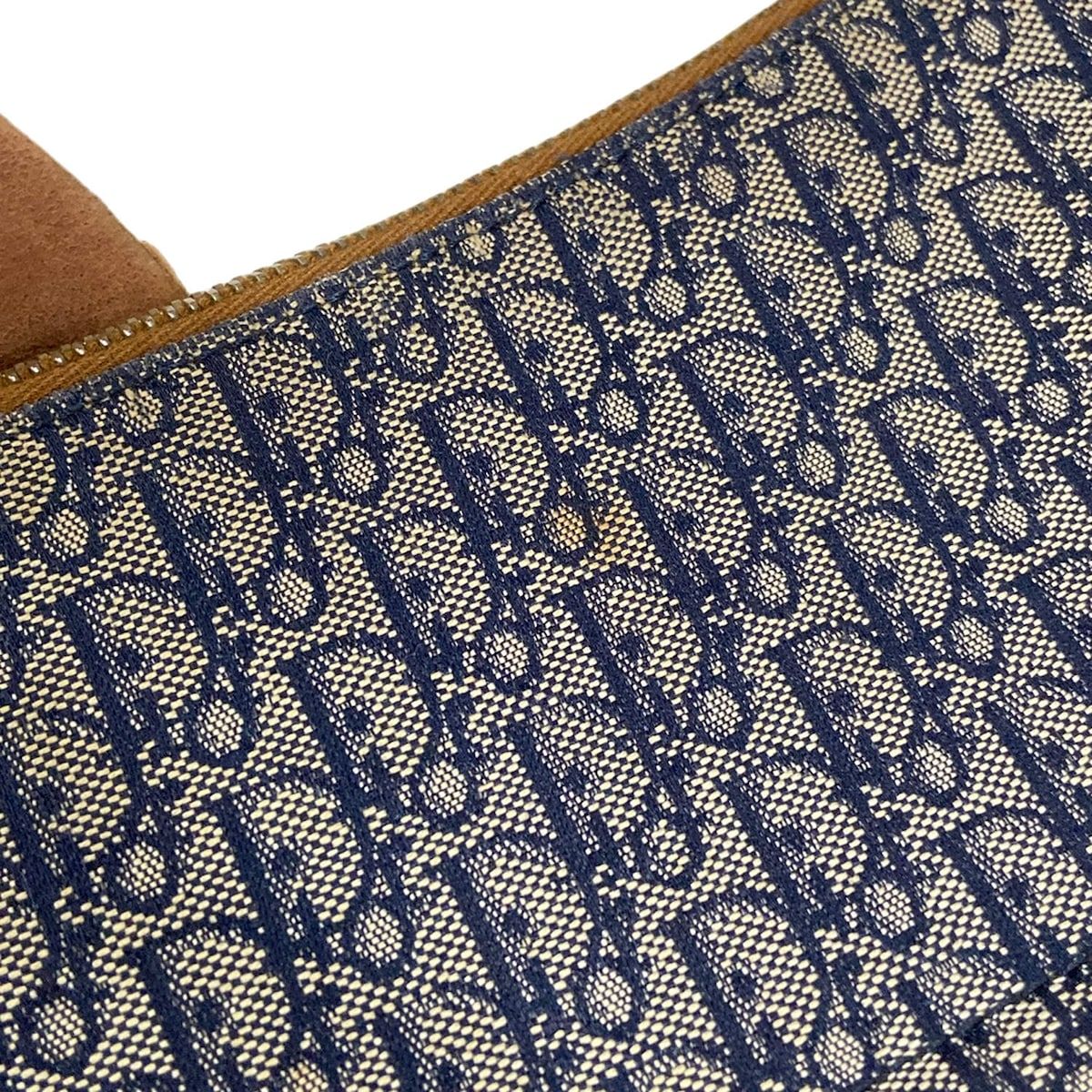 DIOR/ChristianDior(ディオール/クリスチャンディオール) ショルダーバッグ ストリートシック ベージュ×ネイビー×ブラウン レザー