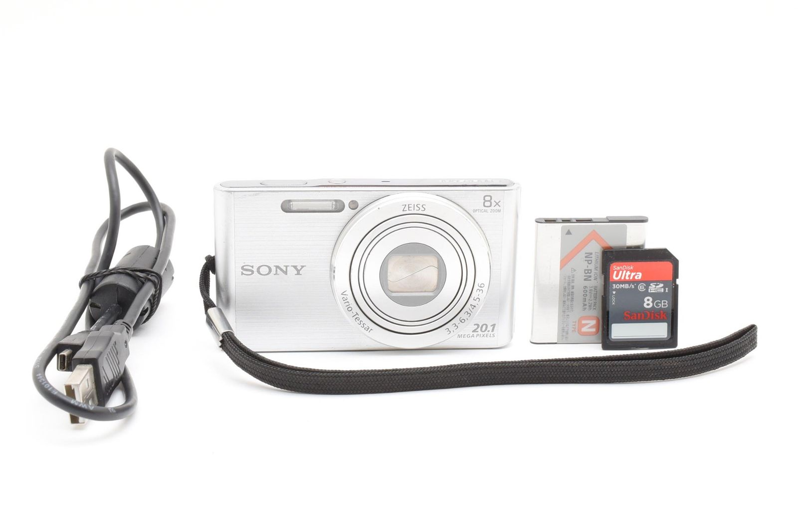 実用光学美品 Sony ソニー DSC-W830 Cyber-shot サイバーショット シルバー コンパクトデジタルカメラ #4248-2