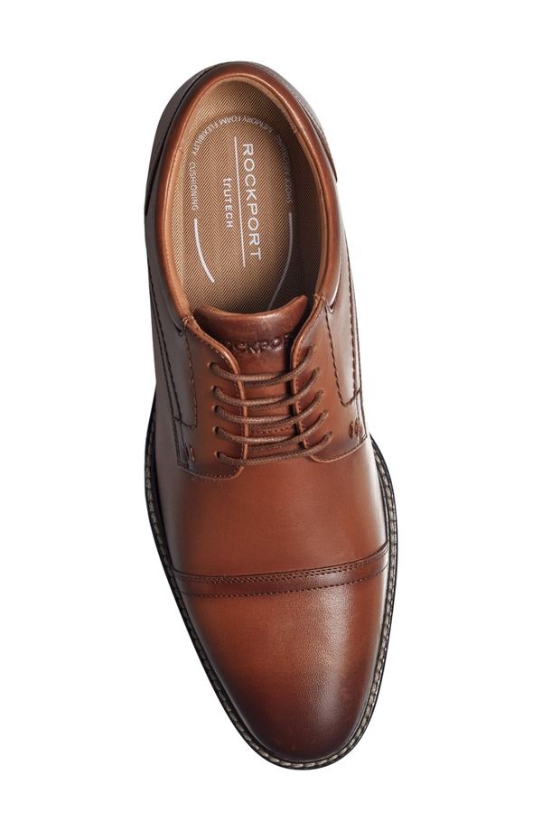 ロックポート メンズ シューズ ダービー キャップ Rockport Findlay Cap Toe Derby Medium Natural