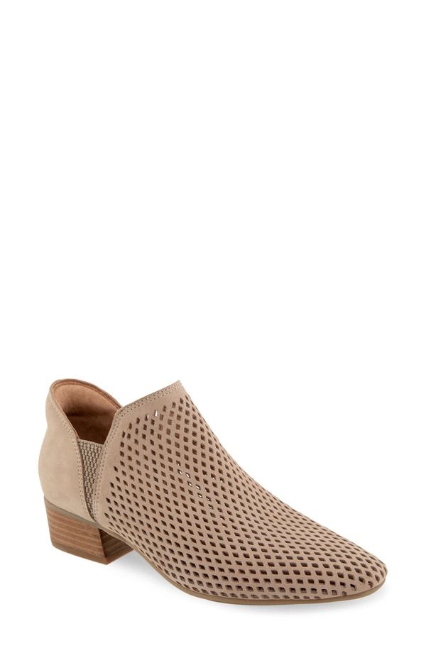 ジェントルソウルズ レディース シューズ ブーツ・レインブーツ Gentle Souls Fran Perforated Bootie Sesame Nubuck