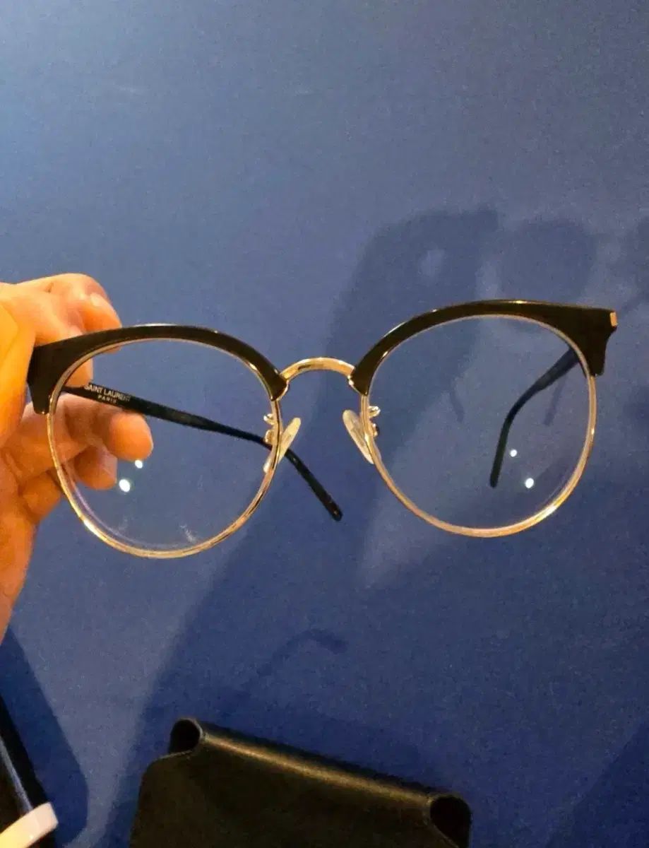 (正規品) Saint Laurent サンローラン メガネ ブラック 銀縁