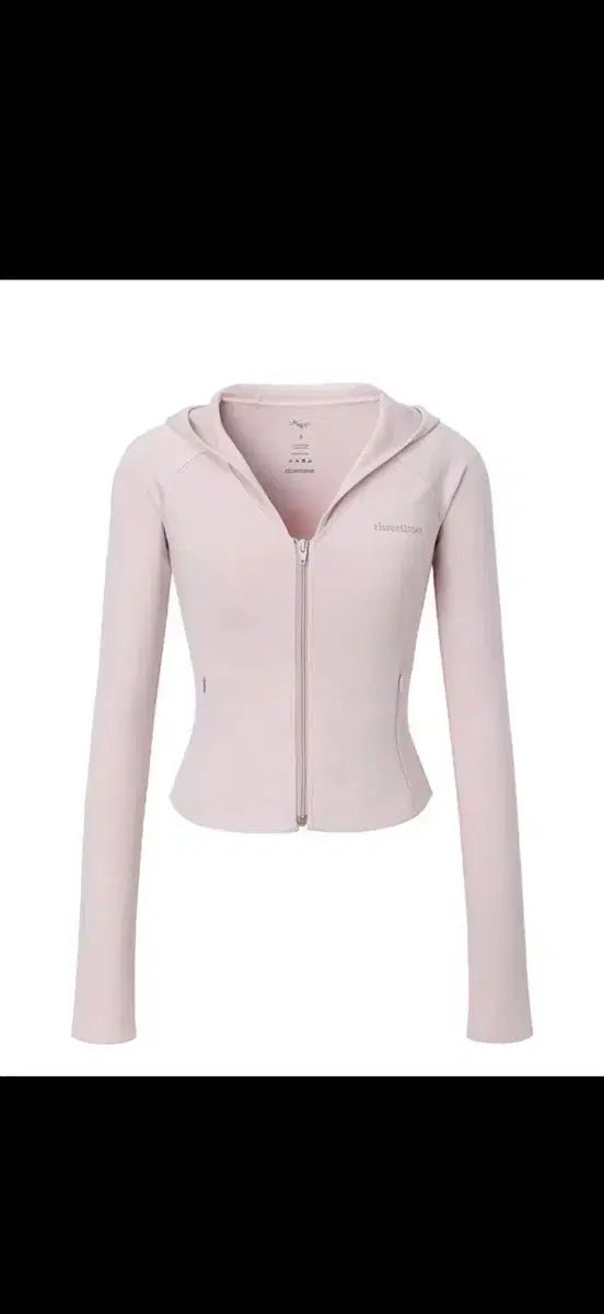 新品) スリータイムズ フードジップアップ ジップアップ Petite zip up ピンク S