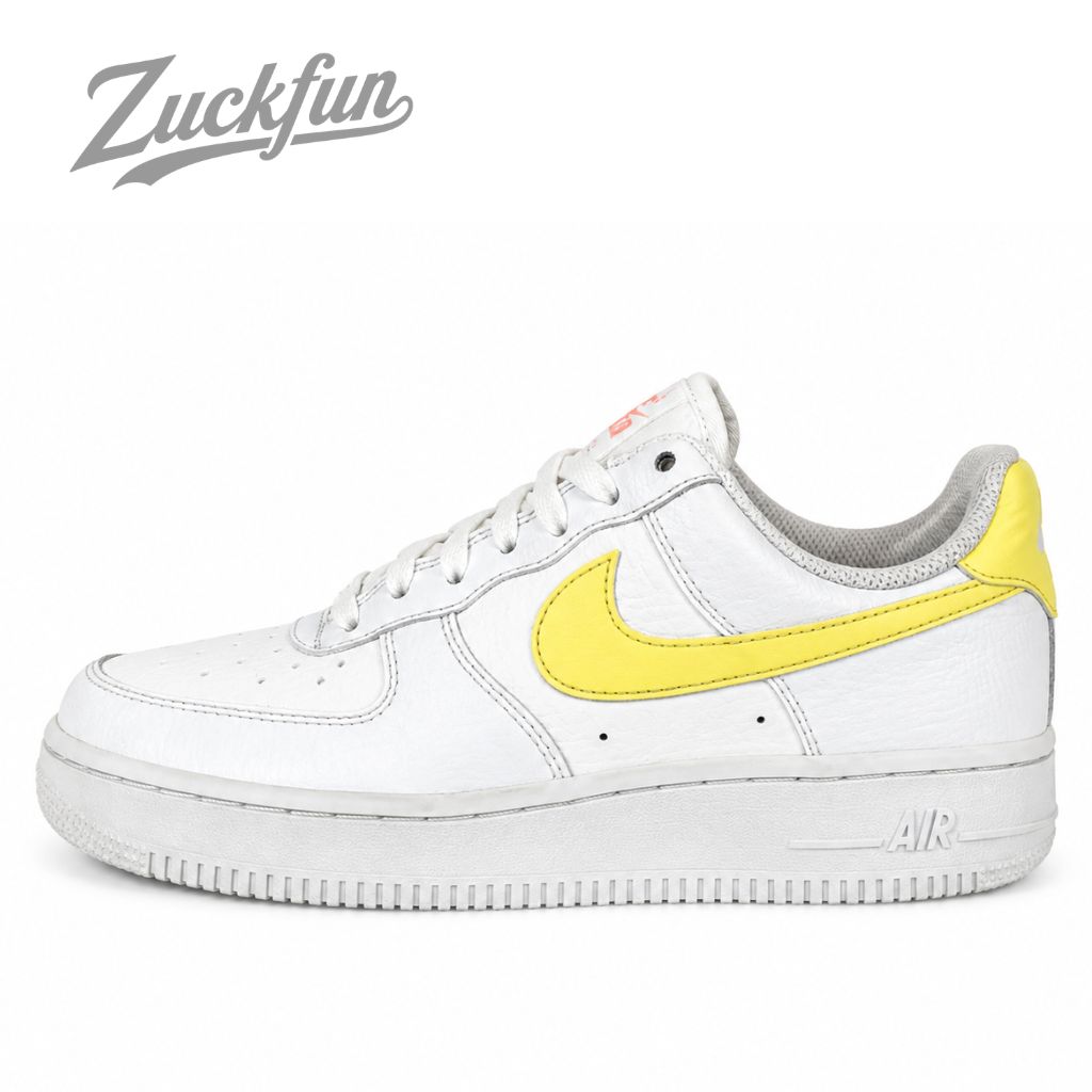 NIKE AIR FORCE 1 LOW 07 エア フォース 1 ロー カット ホワイト ライト シトロン ブライトマンゴー イエロー 白 レディース ナイキ スニーカー 24 cm U10029