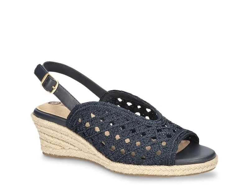 ベラヴィータ レディース シューズ サンダル Bella VitaBethany Espadrille Wedge Sandal Navy ネイビー