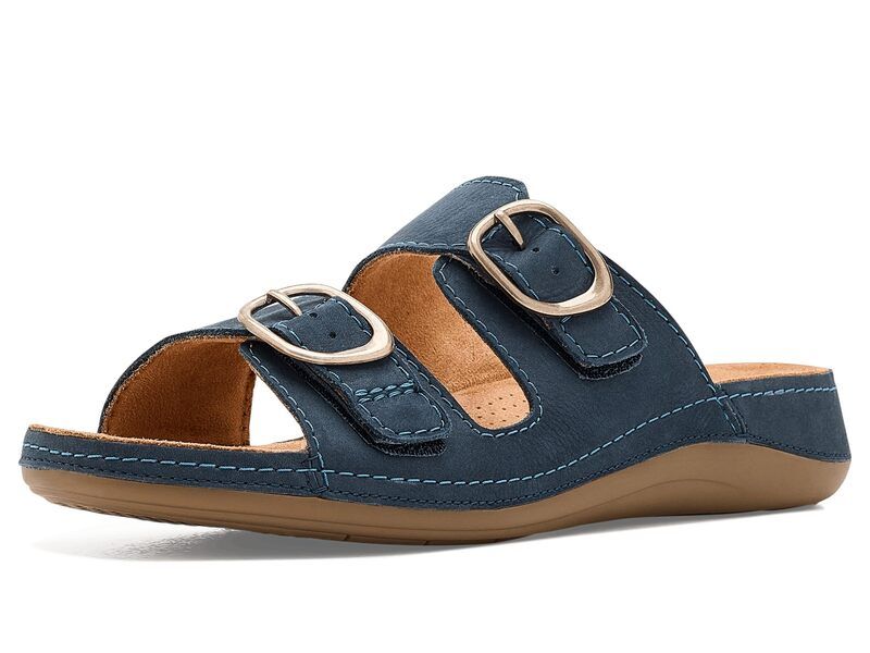 クラークス レディース シューズ サンダル Clarks Cecily Step Navy Nubuck ネイビー