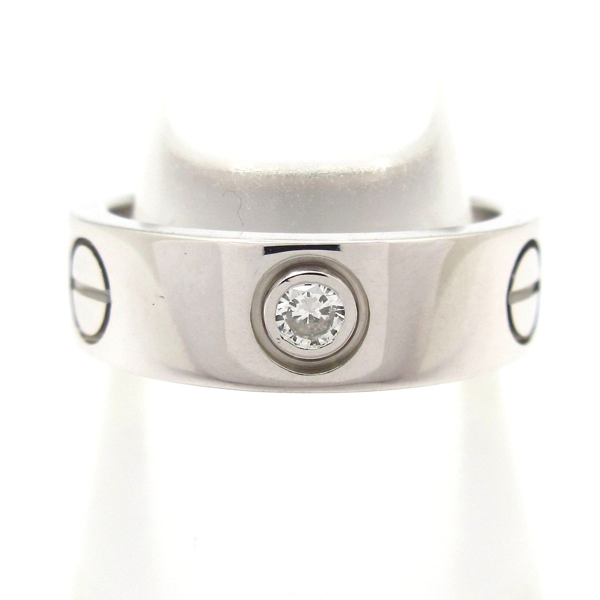 Cartier(カルティエ) リング 50美品 ラブリング ハーフダイヤ K18WG×ダイヤモンド 142,800円