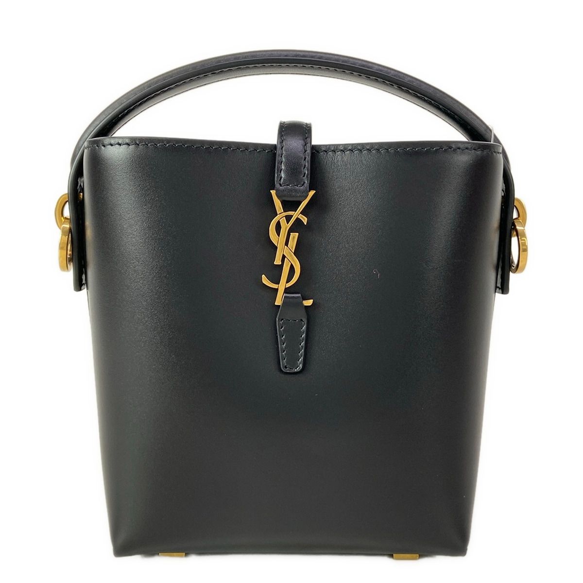 SAINT LAURENT PARIS(サンローランパリ) ハンドバッグ美品 LE 37ミニ 765870 黒 レザー