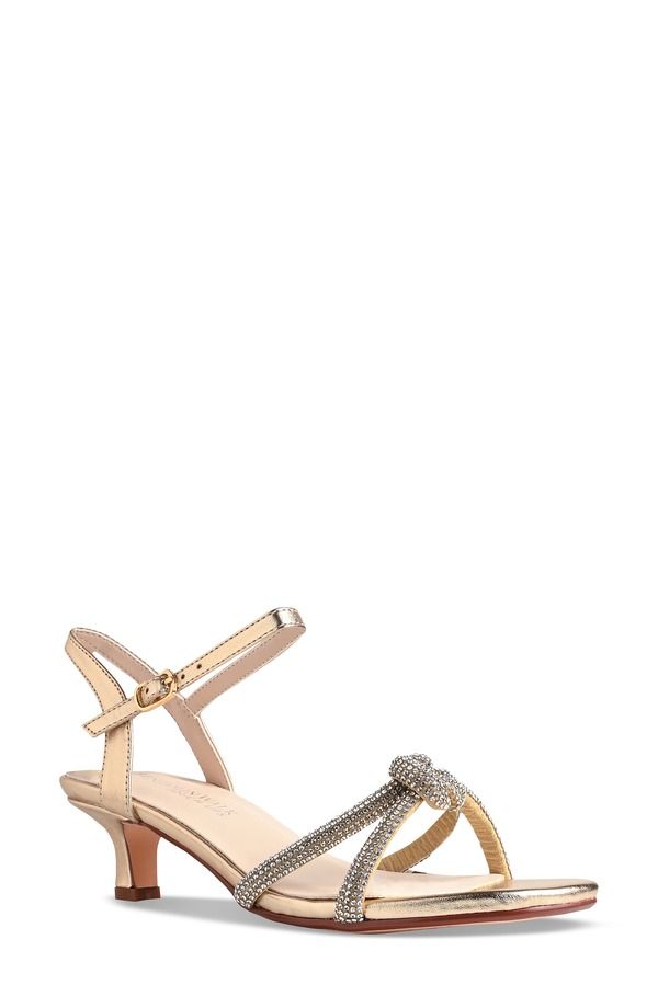 タッチアップ レディース シューズ ヒール サンダル Touch Ups Talulah Kitten Heel Sandal Gold ゴールド
