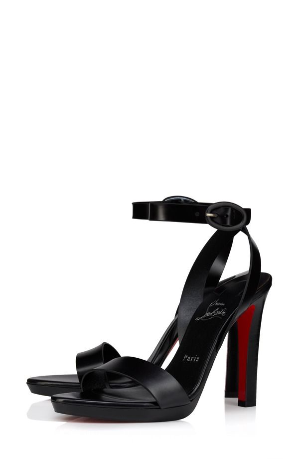 クリスチャン・ルブタン レディース シューズ サンダル Christian Louboutin Fanny Sandal Black Lin Black Bk ブラック