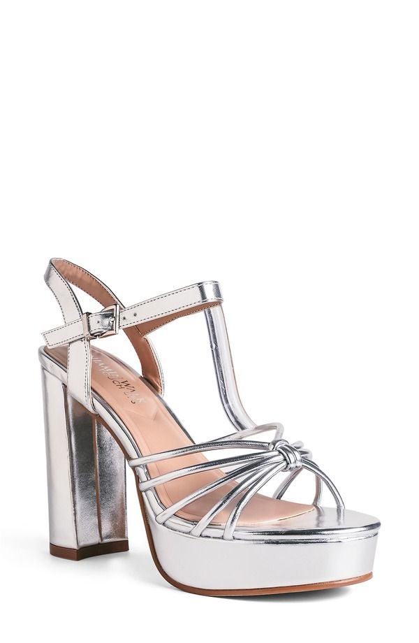 タッチアップ レディース シューズ ヒール プラットフォーム サンダル Touch Ups Tiara Platform Sandal Silver シルバー