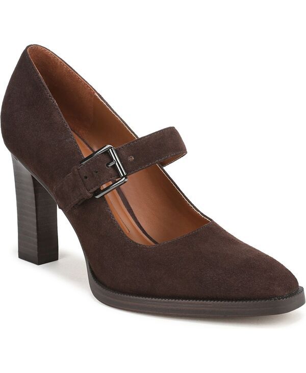 フランコサルト レディース シューズ パンプス Franco Sarto Womenshalina Square Toe Mary Jane Shoes Hickory Brown Suede ブラウ