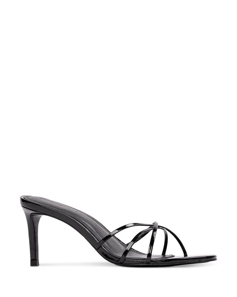 ブラックスエードスタジオ レディース シューズ サンダル レザー Black Suede Studio Womens Jaya 70 Strappy Leather Mule Sandals Blac
