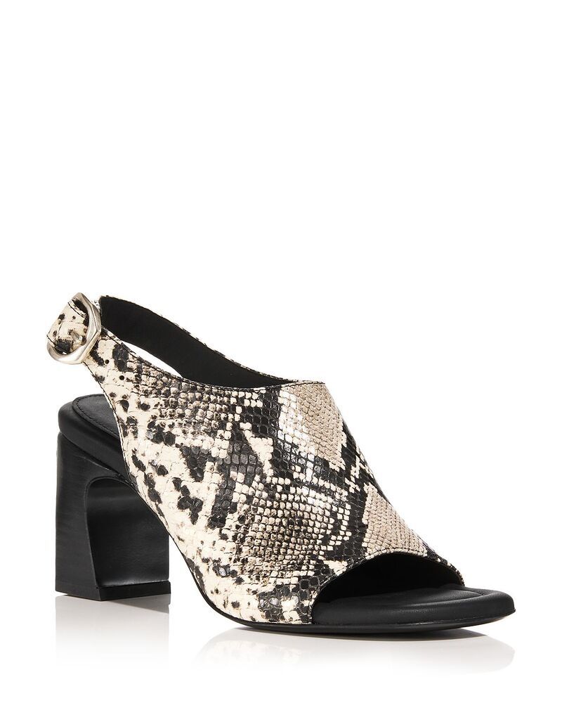 ラグアンドボーン レディース シューズ サンダル ヒール rag bone Womens Gigi Block Heel Sandals BlackWhite Snake ホワイト