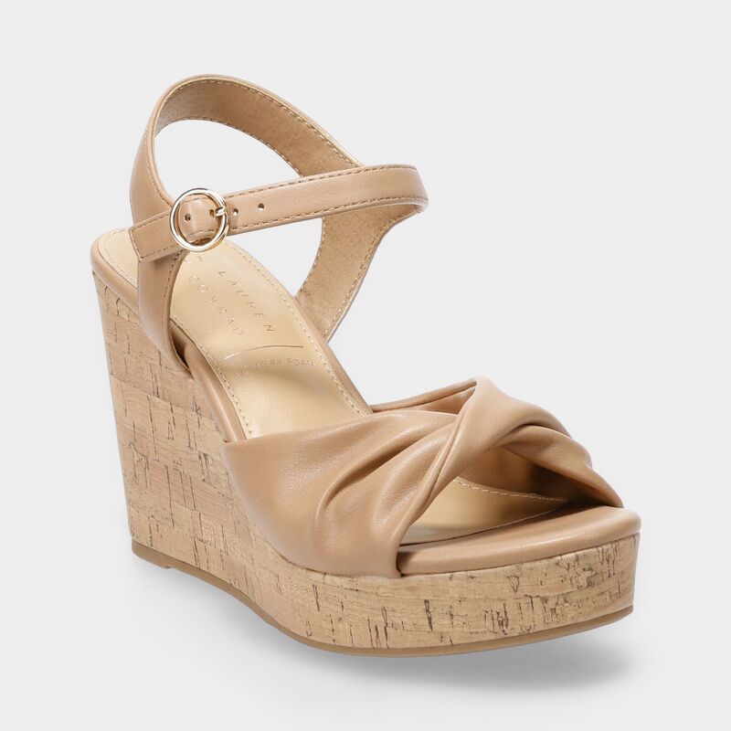 LC Lauren Conrad レディース シューズ サンダル アンクル LC Lauren Conrad Florenzz Womens Twist Band Ankle Strap Wedge