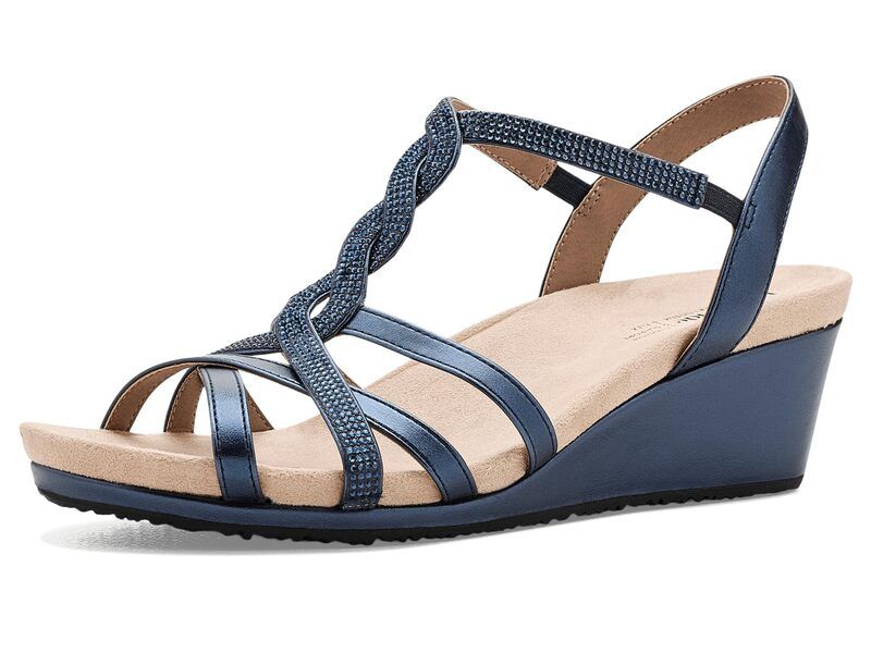 ライフストライド レディース シューズ ヒール サンダル LifeStride Miami Strappy Sandals Lux Navy ネイビー