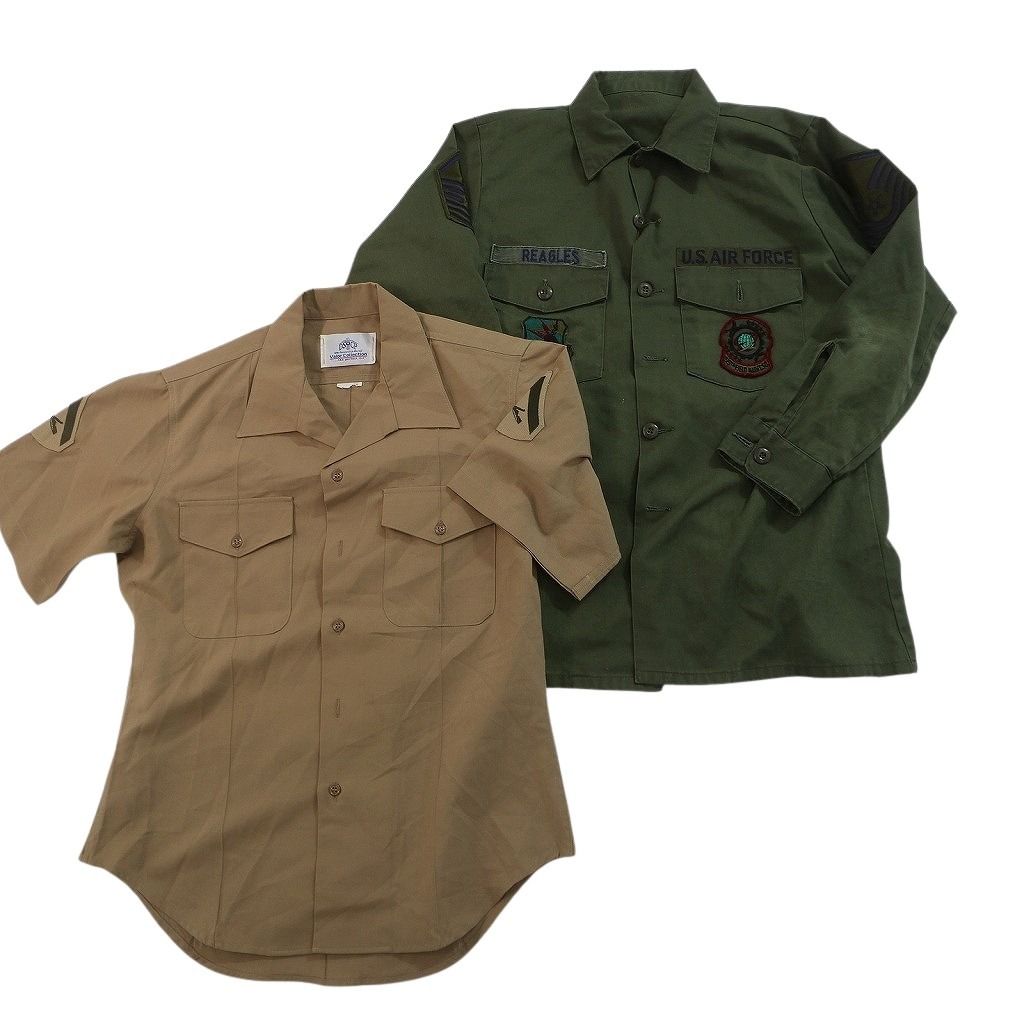 古着卸 まとめ売り ミリタリー シャツ 10枚セット ( メンズ L/XL/2XL ) U.S.ARMY U.S.AIR FORCE デジタルカモ 中古 古着 NF3599