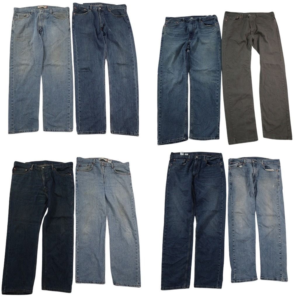 古着卸 まとめ売り リーバイス 505 デニムパンツ 8枚セット ( メンズ 38 ) テーパード　ジッパーフライ 中古 古着 NF4111