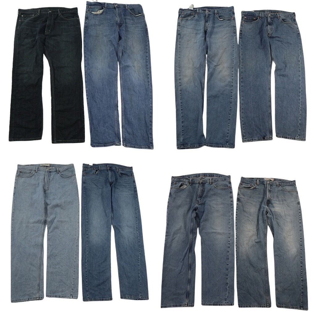 古着卸 まとめ売り リーバイス 505 デニムパンツ 8枚セット ( メンズ 38 ) テーパード　ジッパーフライ 中古 古着 NF4113
