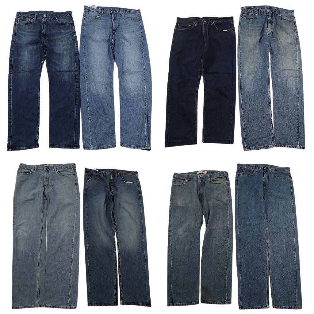 古着卸 まとめ売り リーバイス 505 デニムパンツ 8枚セット ( メンズ 36 ) テーパード　ジッパーフライ 中古 古着 NF4116