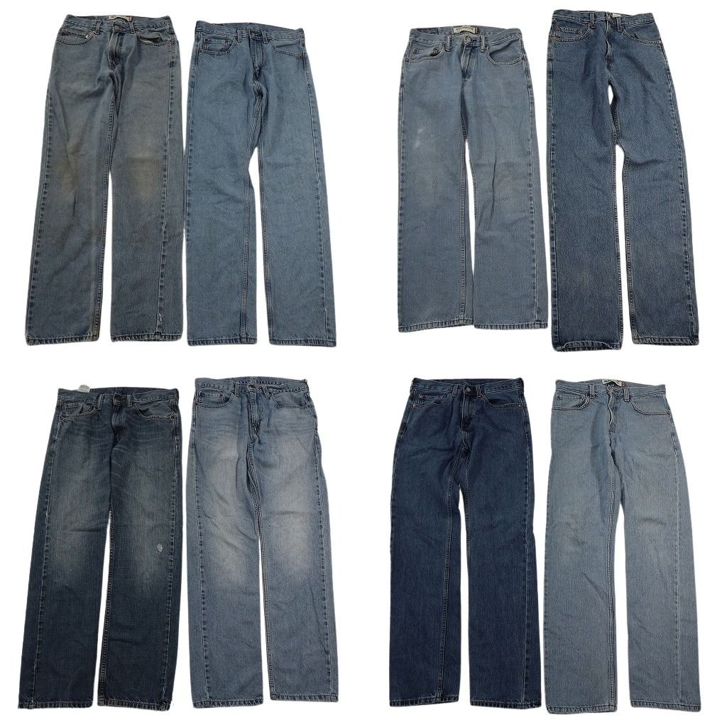 古着卸 まとめ売り リーバイス 505 デニムパンツ 8枚セット ( メンズ 31 ) テーパード　ジッパーフライ 中古 古着 NF4120
