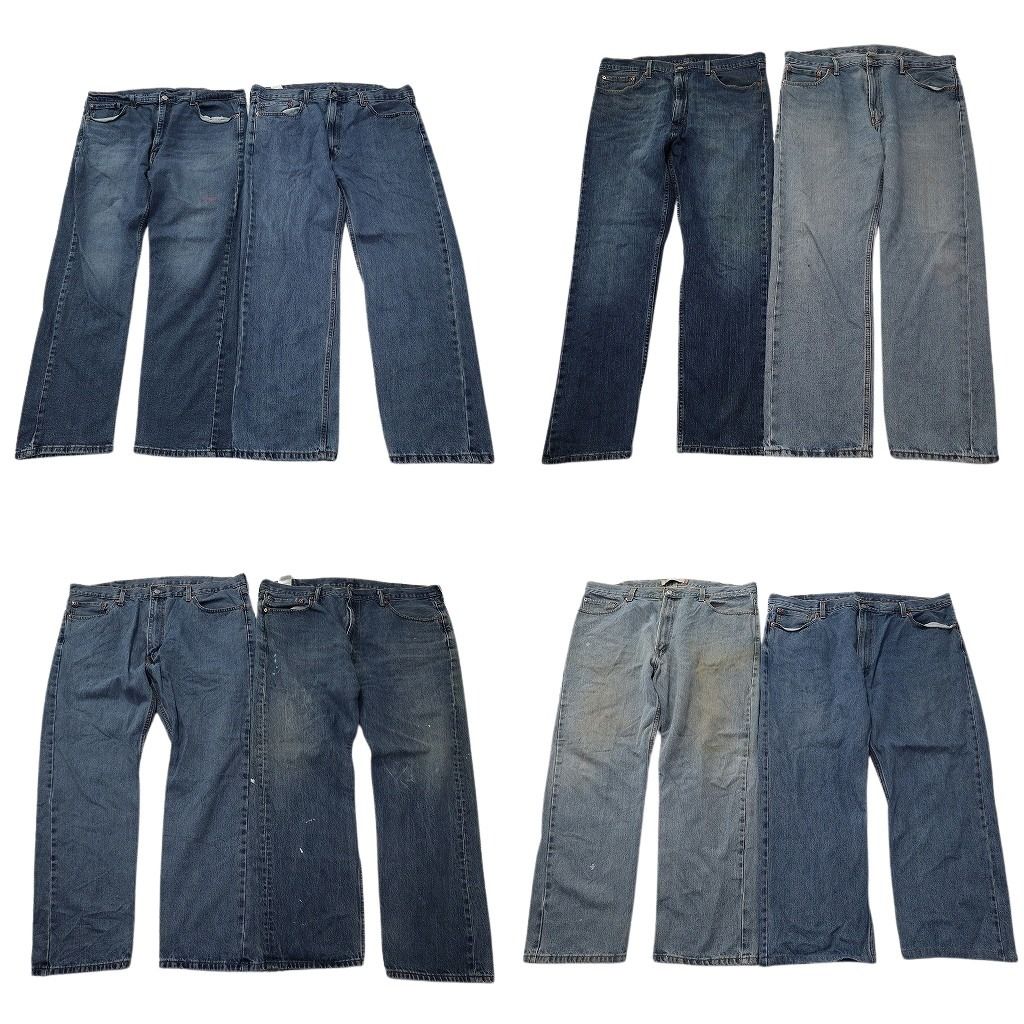 古着卸 まとめ売り リーバイス 505 デニムパンツ 8枚セット ( メンズ 40/42/46 ) テーパード　ジッパーフライ 中古 古着 NF4141