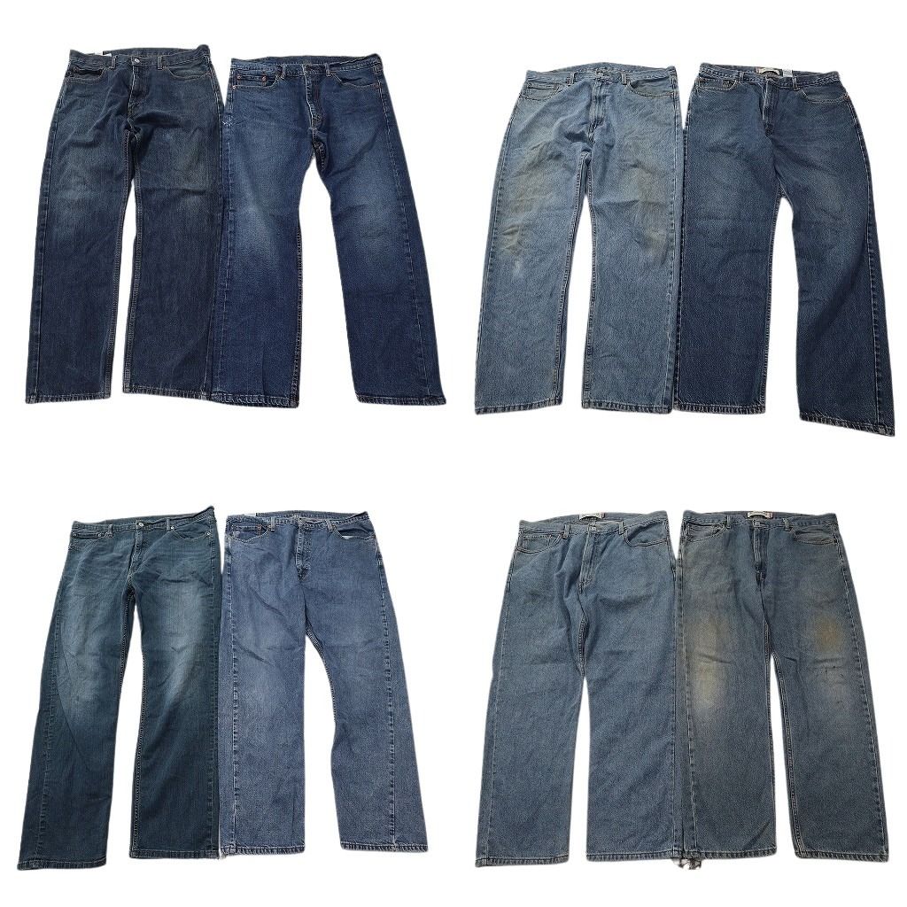 古着卸 まとめ売り リーバイス 505 デニムパンツ 8枚セット ( メンズ 38/40 ) テーパード　ジッパーフライ 中古 古着 NF4143