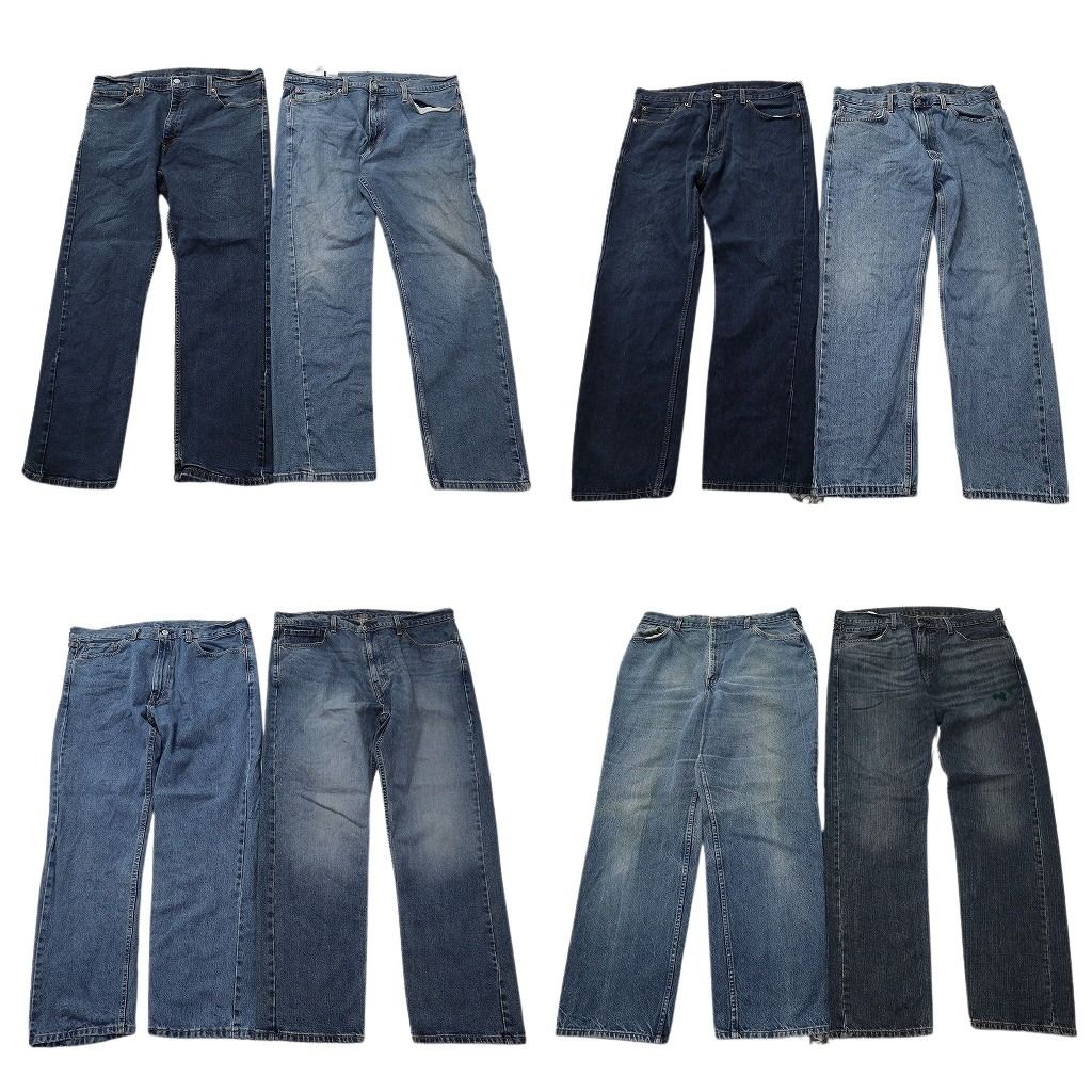 古着卸 まとめ売り リーバイス 505 デニムパンツ 8枚セット ( メンズ 38 ) テーパード　ジッパーフライ 中古 古着 NF4144