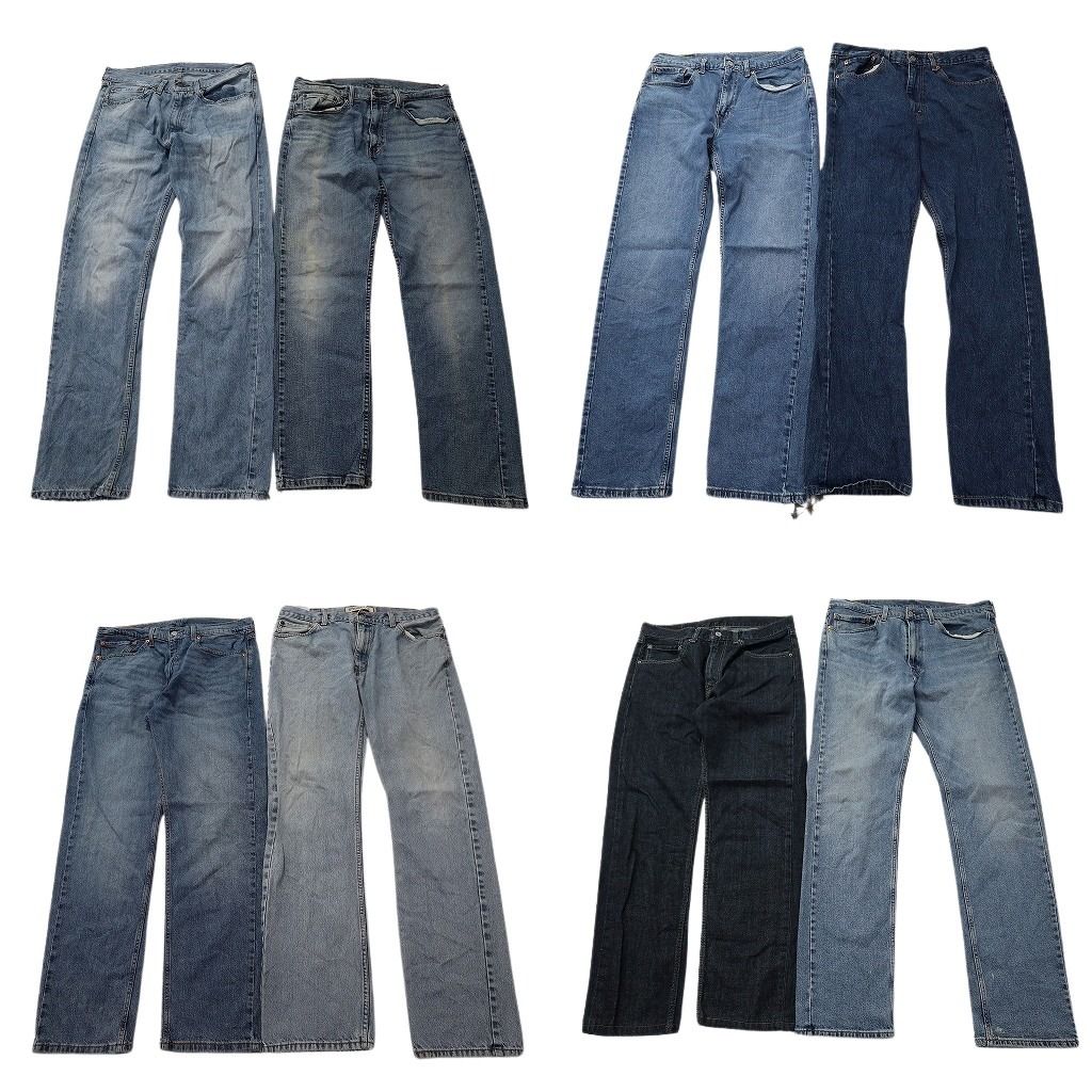 古着卸 まとめ売り リーバイス 505 デニムパンツ 8枚セット ( メンズ 34/35 ) テーパード　ジッパーフライ 中古 古着 NF4151