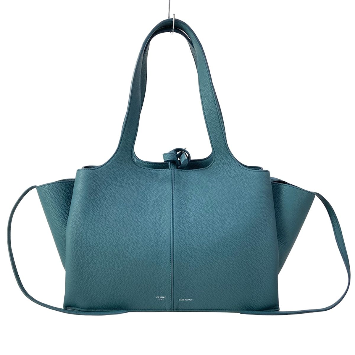 CELINE(セリーヌ) ショルダーバッグ トライフォールドスモール ブルーグリーン レザー