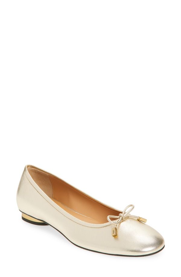 トッズ レディース シューズ パンプス Tods Ballerina Flat Bianco Lana