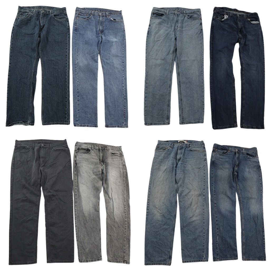古着卸 まとめ売り リーバイス 品番MIX デニムパンツ 8枚セット ( メンズ 36 ) 559 541 514 中古 古着 NF4200