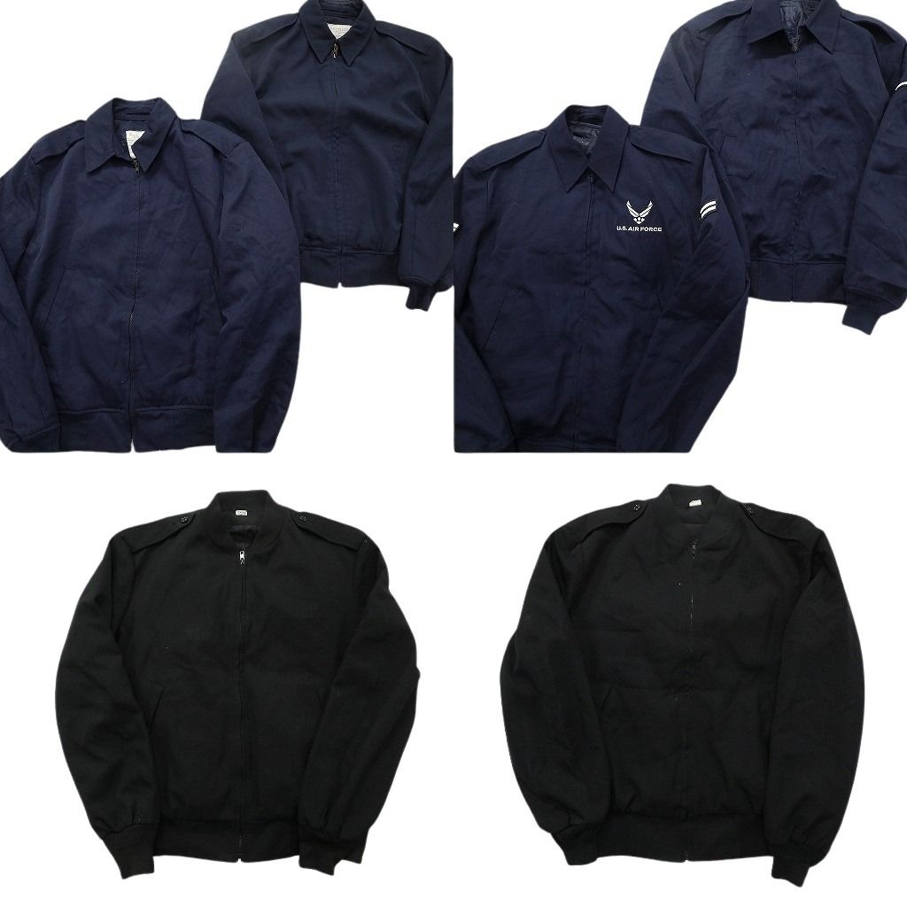 古着卸 まとめ売り ミリタリー ライトウェイトジャケット 6枚セット ( メンズ 42 ) AIRFORCE ネイビー ブラック 中古 古着 NF4250