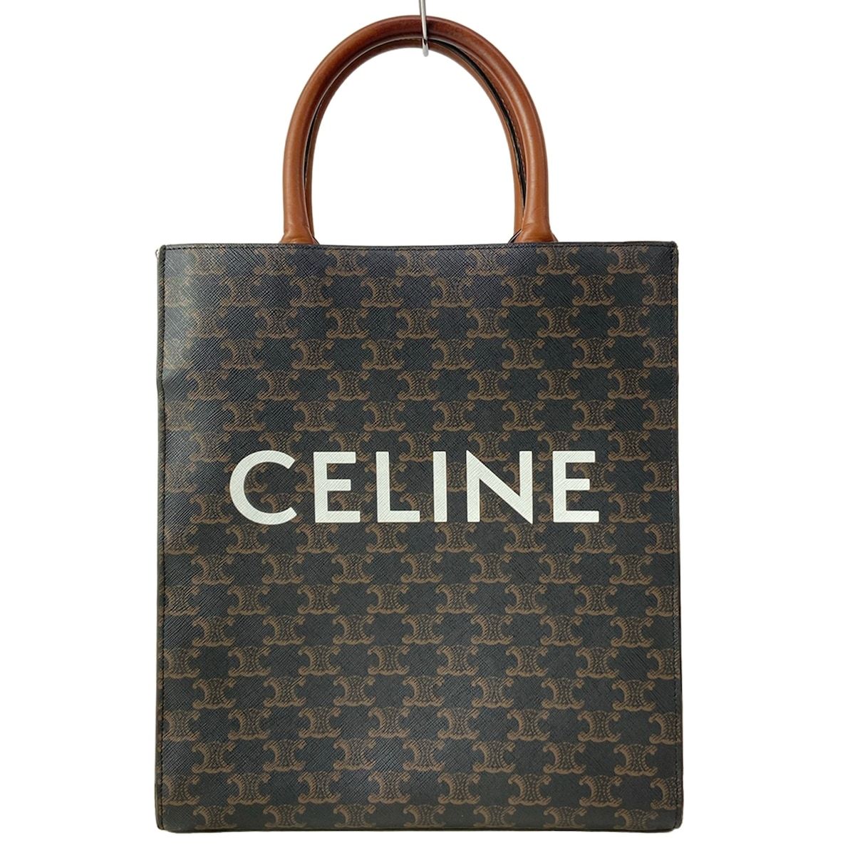 CELINE(セリーヌ) トートバッグ スモール バーティカル カバ 191542BZK.04LU タン(黒×ブラウン)